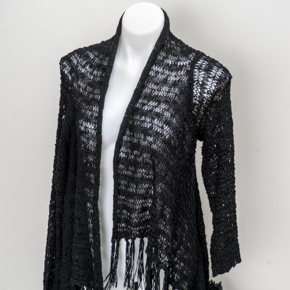 Crochet fringe asymmetrical sweater - M/L - Picture 6 of 7